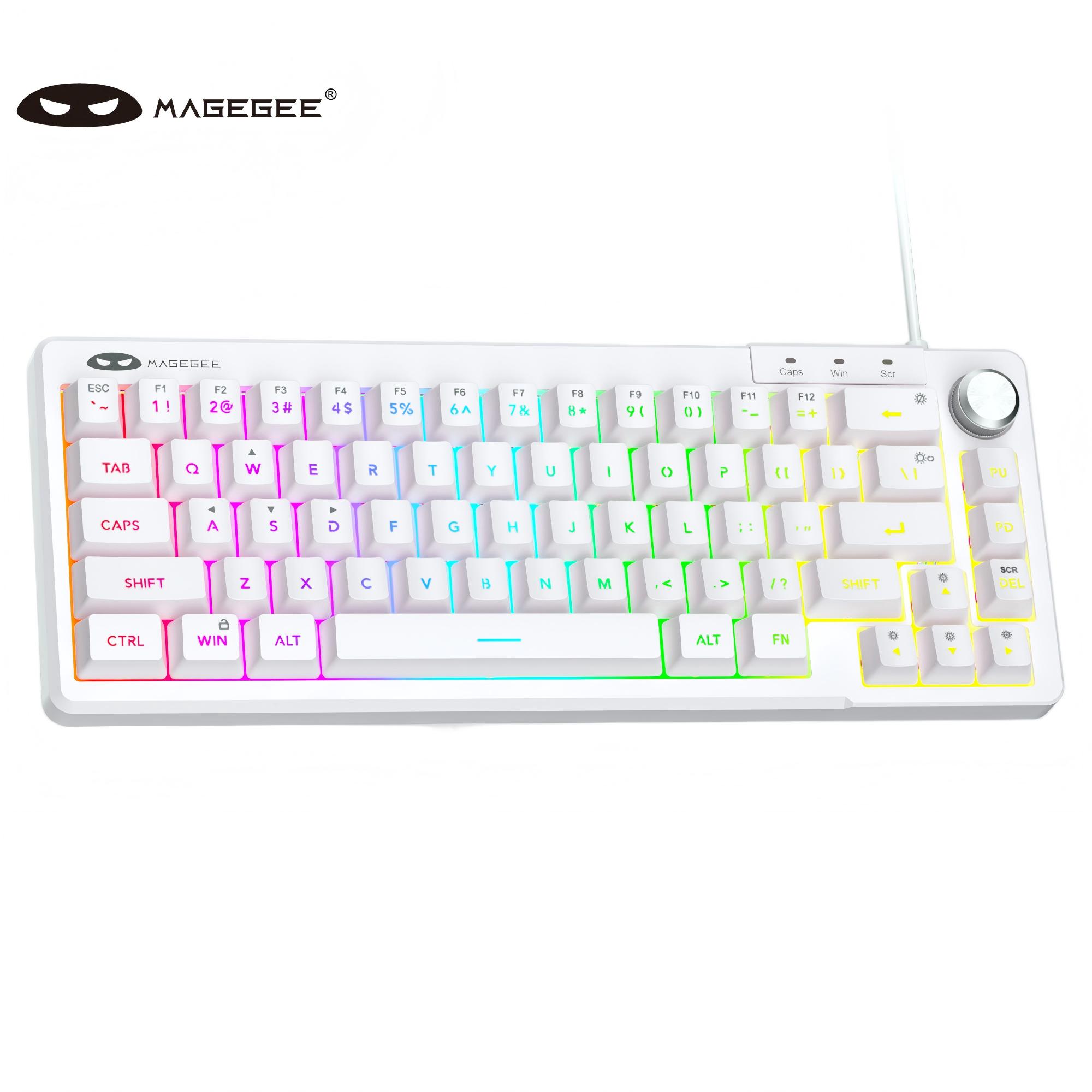 Keyboard Gaming Blue Switch - MageGee TS68 Mini 60% Membrane Keyboard,