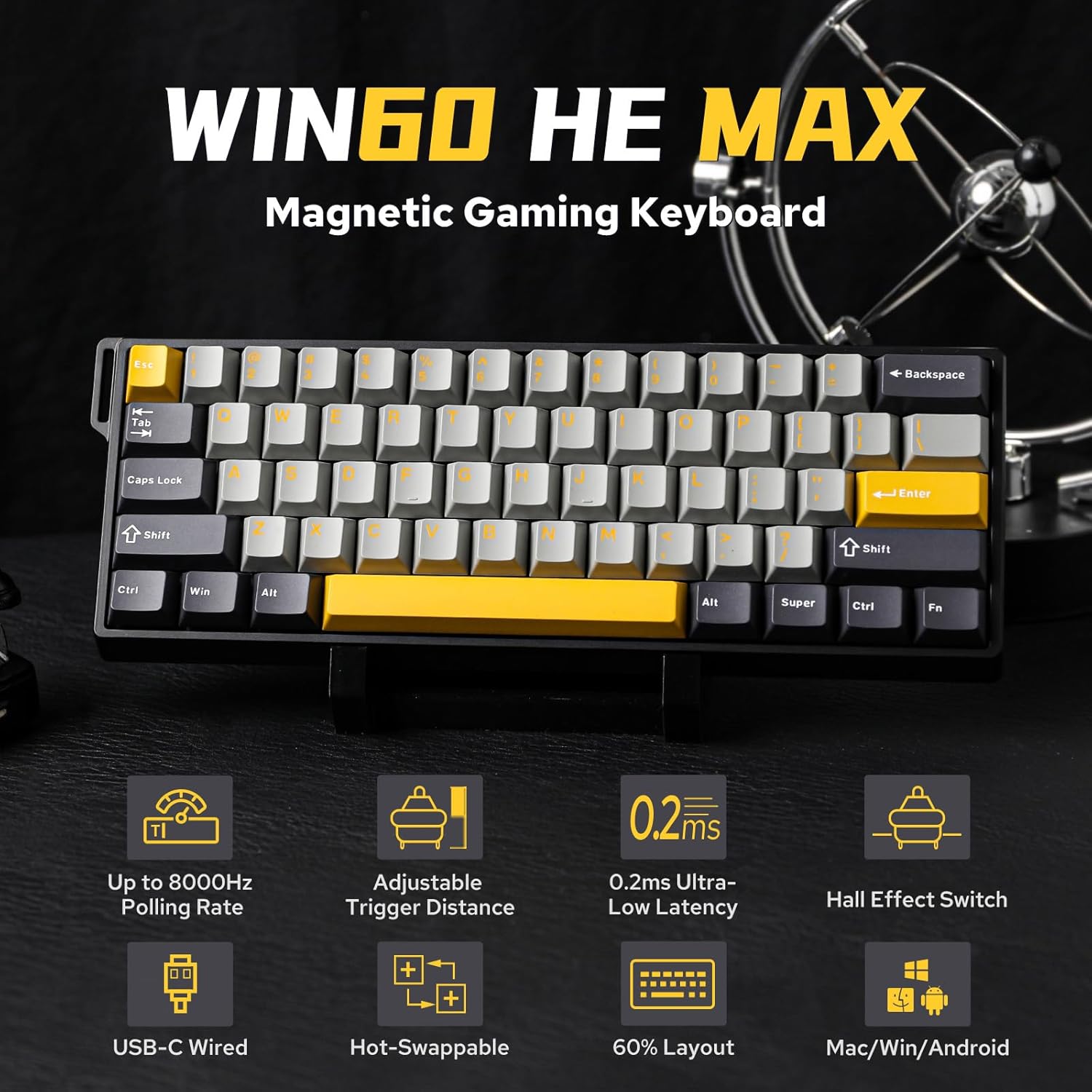 AULA WIN60 HE 60% Max Pro Magn - Gaming Keyboard Hot Swappable review and price