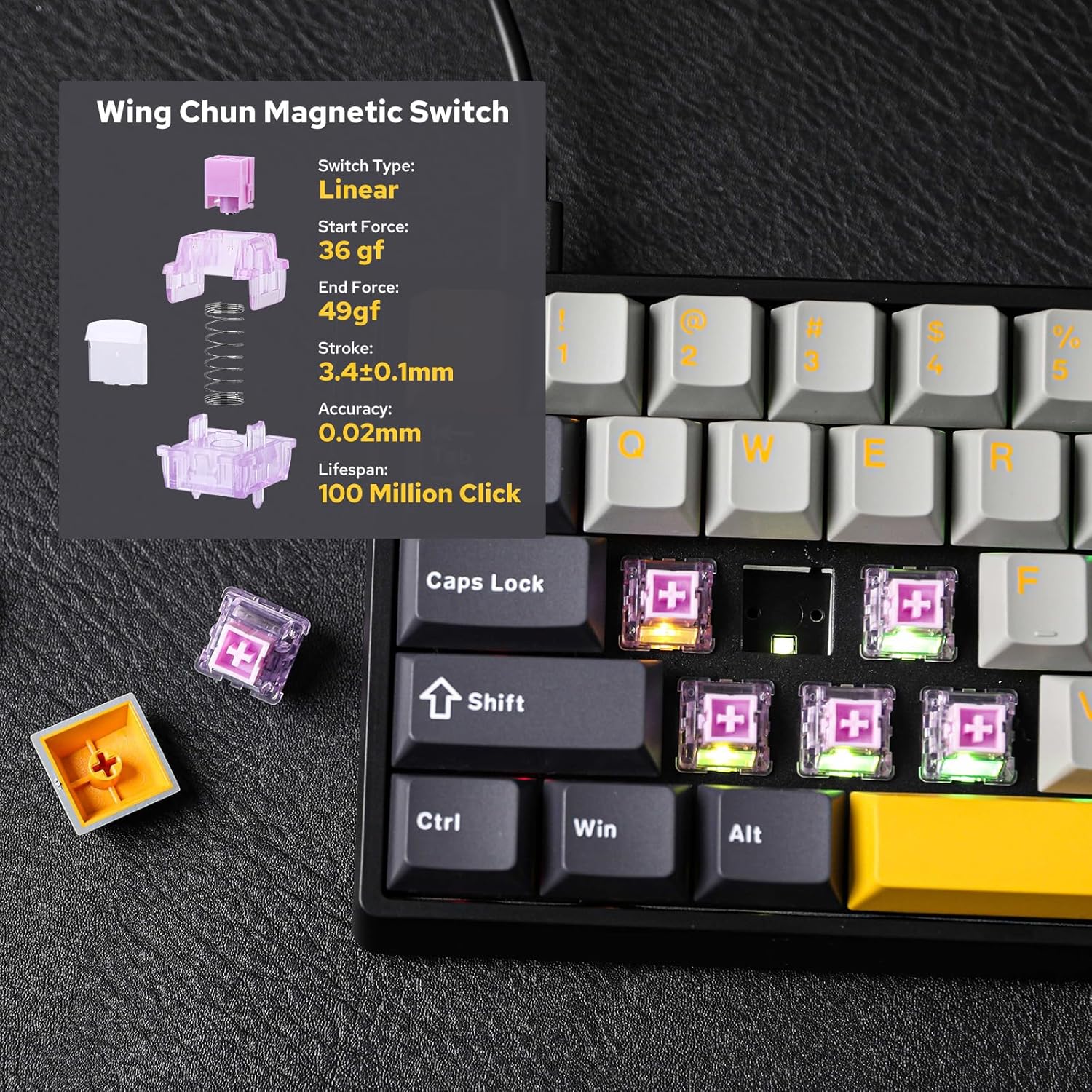 AULA WIN60 HE 60% Max Pro Magn - Gaming Keyboard Hot Swappable review and price