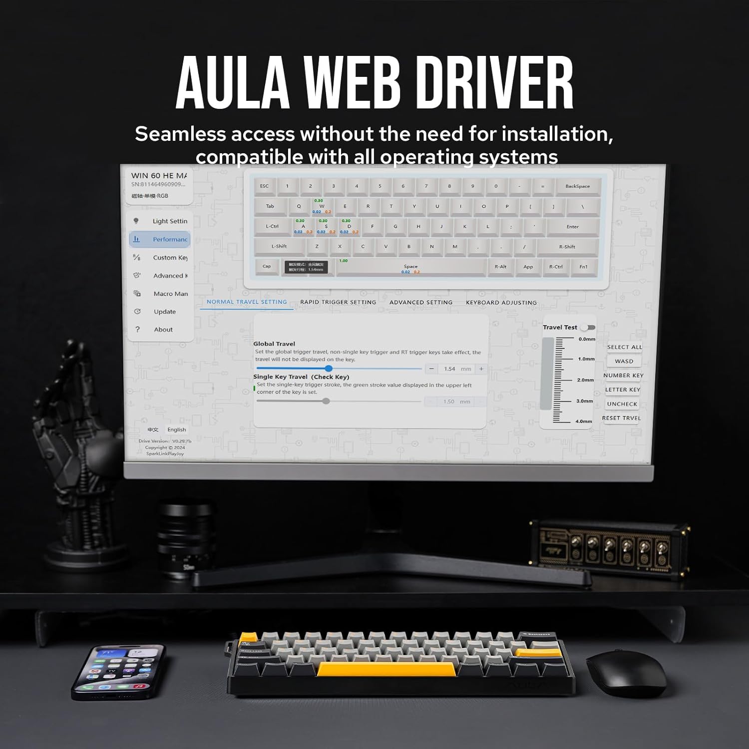 AULA WIN60 HE 60% Max Pro Magn - Gaming Keyboard Hot Swappable review and price