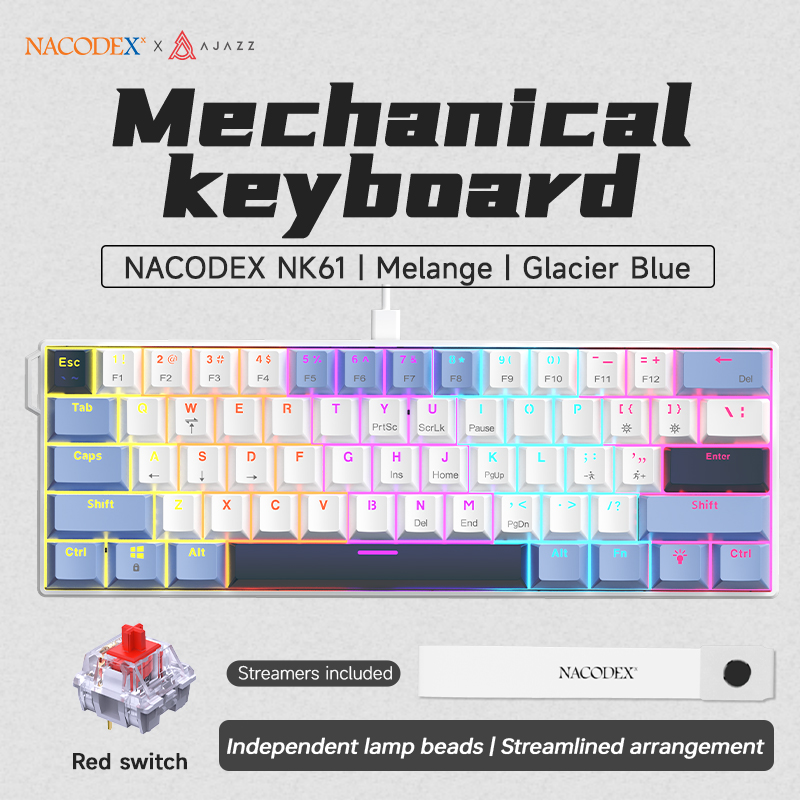 AJAZZ NK61 Wired Mechanical Ga - Gaming Keyboard Hot Swappable review and price